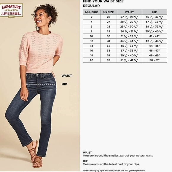 Signature Levi Strauss Gold Mid-Rise Skinny Size W26 L29 Size 2S - Picture 7 of 11